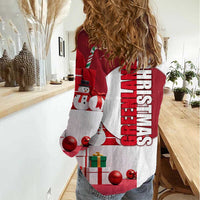 Greenland Santa Christmas Women Casual Shirt Nordic Holiday Pride Design - Wonder Print Shop