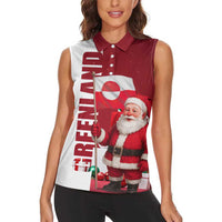 Greenland Santa Christmas Women Sleeveless Polo Shirt Nordic Holiday Pride Design - Wonder Print Shop