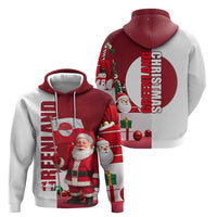 Greenland Santa Christmas Zip Hoodie Nordic Holiday Pride Design - Wonder Print Shop