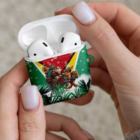 Guyana Flag AirPods Case Christmas Santa Jaguar and National Motto Green Yellow - Wonder Print Shop