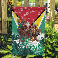 Guyana Flag Garden Flag Christmas Santa Jaguar and National Motto Green Yellow - Wonder Print Shop