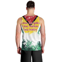 Guyana Flag Men Tank Top Christmas Santa Jaguar and National Motto Green Yellow - Wonder Print Shop