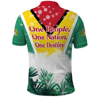 Guyana Flag Polo Shirt Christmas Santa Jaguar and National Motto Green Yellow - Wonder Print Shop