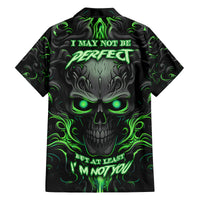 I May Not Be Perfect But At Least I'm Not You Skull Family Matching Long Sleeve Bodycon Dress and Hawaiian Shirt - Wonder Print Shop