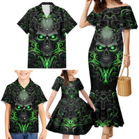 I May Not Be Perfect But At Least I'm Not You Skull Family Matching Mermaid Dress and Hawaiian Shirt - Wonder Print Shop