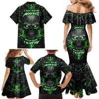 I May Not Be Perfect But At Least I'm Not You Skull Family Matching Mermaid Dress and Hawaiian Shirt - Wonder Print Shop