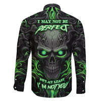 I May Not Be Perfect But At Least I'm Not You Skull Family Matching Off Shoulder Short Dress and Hawaiian Shirt - Wonder Print Shop