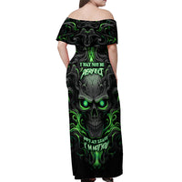 I May Not Be Perfect But At Least I'm Not You Skull Off Shoulder Maxi Dress - Wonder Print Shop