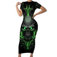 I May Not Be Perfect But At Least I'm Not You Skull Short Sleeve Bodycon Dress - Wonder Print Shop