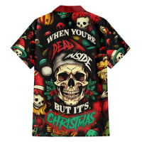 Skull Christmas Family Matching Off Shoulder Maxi Dress and Hawaiian Shirt When You're Dead Inside But It's Christmas - Wonder Print Shop