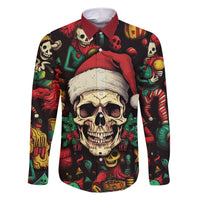 Skull Christmas Family Matching Short Sleeve Bodycon Dress and Hawaiian Shirt When You're Dead Inside But It's Christmas - Wonder Print Shop