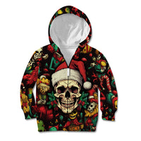 Skull Christmas Kid Hoodie When You're Dead Inside But It's Christmas - Wonder Print Shop