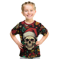 Skull Christmas Kid T Shirt When You're Dead Inside But It's Christmas - Wonder Print Shop