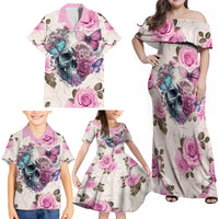 Women Skull Family Matching Off Shoulder Maxi Dress and Hawaiian Shirt Some Time An Angel Hellraiser Always A Strong Women - Wonder Print Shop