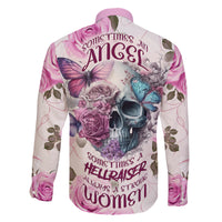 Women Skull Family Matching Off Shoulder Maxi Dress and Hawaiian Shirt Some Time An Angel Hellraiser Always A Strong Women - Wonder Print Shop