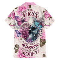 Women Skull Family Matching Puletasi Dress and Hawaiian Shirt Some Time An Angel Hellraiser Always A Strong Women - Wonder Print Shop