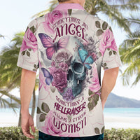 Women Skull Hawaiian Shirt Some Time An Angel Hellraiser Always A Strong Women - Wonder Print Shop