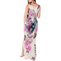 Women Skull Tank Maxi Dress Some Time An Angel Hellraiser Always A Strong Women - Wonder Print Shop