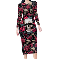 Judge Me When Yours Perfect Otherwise Shut Up Skull Family Matching Long Sleeve Bodycon Dress and Hawaiian Shirt - Wonder Print Shop