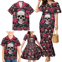 Judge Me When Yours Perfect Otherwise Shut Up Skull Family Matching Mermaid Dress and Hawaiian Shirt - Wonder Print Shop
