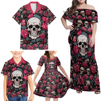 Judge Me When Yours Perfect Otherwise Shut Up Skull Family Matching Off Shoulder Maxi Dress and Hawaiian Shirt - Wonder Print Shop