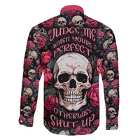 Judge Me When Yours Perfect Otherwise Shut Up Skull Family Matching Off Shoulder Maxi Dress and Hawaiian Shirt - Wonder Print Shop