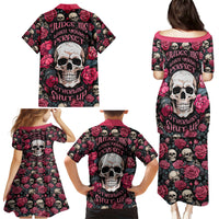 Judge Me When Yours Perfect Otherwise Shut Up Skull Family Matching Puletasi Dress and Hawaiian Shirt - Wonder Print Shop