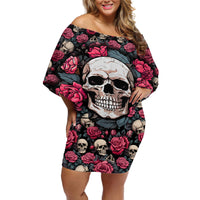 Judge Me When Yours Perfect Otherwise Shut Up Skull Off Shoulder Short Dress - Wonder Print Shop