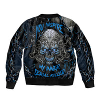 You Inspire My Inner Serial Killer Skull Bomber Jacket - Wonder Print Shop