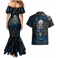 You Inspire My Inner Serial Killer Skull Couples Matching Mermaid Dress and Hawaiian Shirt - Wonder Print Shop