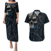 You Inspire My Inner Serial Killer Skull Couples Matching Puletasi Dress and Hawaiian Shirt - Wonder Print Shop