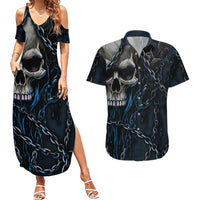 You Inspire My Inner Serial Killer Skull Couples Matching Summer Maxi Dress and Hawaiian Shirt - Wonder Print Shop