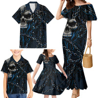 You Inspire My Inner Serial Killer Skull Family Matching Mermaid Dress and Hawaiian Shirt - Wonder Print Shop