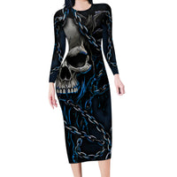 You Inspire My Inner Serial Killer Skull Long Sleeve Bodycon Dress - Wonder Print Shop