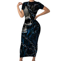 You Inspire My Inner Serial Killer Skull Short Sleeve Bodycon Dress - Wonder Print Shop