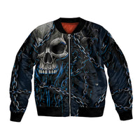 You Inspire My Inner Serial Killer Skull Sleeve Zip Bomber Jacket - Wonder Print Shop