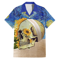 Van Gogh Style Skull Family Matching Mermaid Dress and Hawaiian Shirt Hello My Friend - Wonder Print Shop
