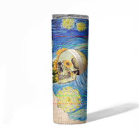 Van Gogh Style Skull Skinny Tumbler Hello My Friend - Wonder Print Shop