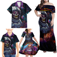 Time Will Reveal Who's There For You And Who's Full Of Shit Family Matching Off Shoulder Maxi Dress and Hawaiian Shirt - Wonder Print Shop