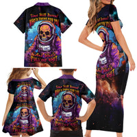 Time Will Reveal Who's There For You And Who's Full Of Shit Family Matching Short Sleeve Bodycon Dress and Hawaiian Shirt - Wonder Print Shop