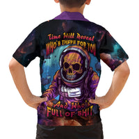 Time Will Reveal Who's There For You And Who's Full Of Shit Kid Hawaiian Shirt - Wonder Print Shop