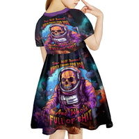 Time Will Reveal Who's There For You And Who's Full Of Shit Kid Short Sleeve Dress - Wonder Print Shop