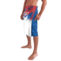 Serbia Christmas Lavalava with Wolf Howling Moon Serbian Flag and Red Blue White Winter Forest Pattern Design - Wonder Print Shop