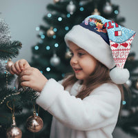 Malta Christmas Santa Hat with Santa Fish Malta Flag Coral Reef and Red Blue Festive Pattern Design - Wonder Print Shop