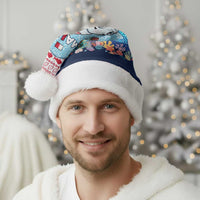 Malta Christmas Santa Hat with Santa Fish Malta Flag Coral Reef and Red Blue Festive Pattern Design - Wonder Print Shop