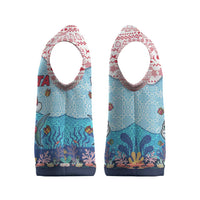 Malta Christmas Knitted V-Neck Vest with Santa Fish Malta Flag Coral Reef and Red Blue Festive Pattern Design - Wonder Print Shop