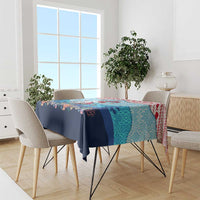 Malta Christmas Tablecloth with Santa Fish Malta Flag Coral Reef and Red Blue Festive Pattern Design - Wonder Print Shop