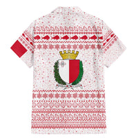 Malta Christmas Family Matching Mermaid Dress and Hawaiian Shirt with Santa Driving Vintage Bus Malta Flag and Red White Festive Pattern Design - Wonder Print Shop