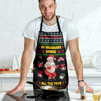 My Milkshake Bring Christmas Design Apron Xmas Holiday Patterns - Wonder Print Shop