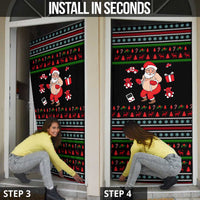 My Milkshake Bring Christmas Design Door Cover Xmas Holiday Patterns - Wonder Print Shop